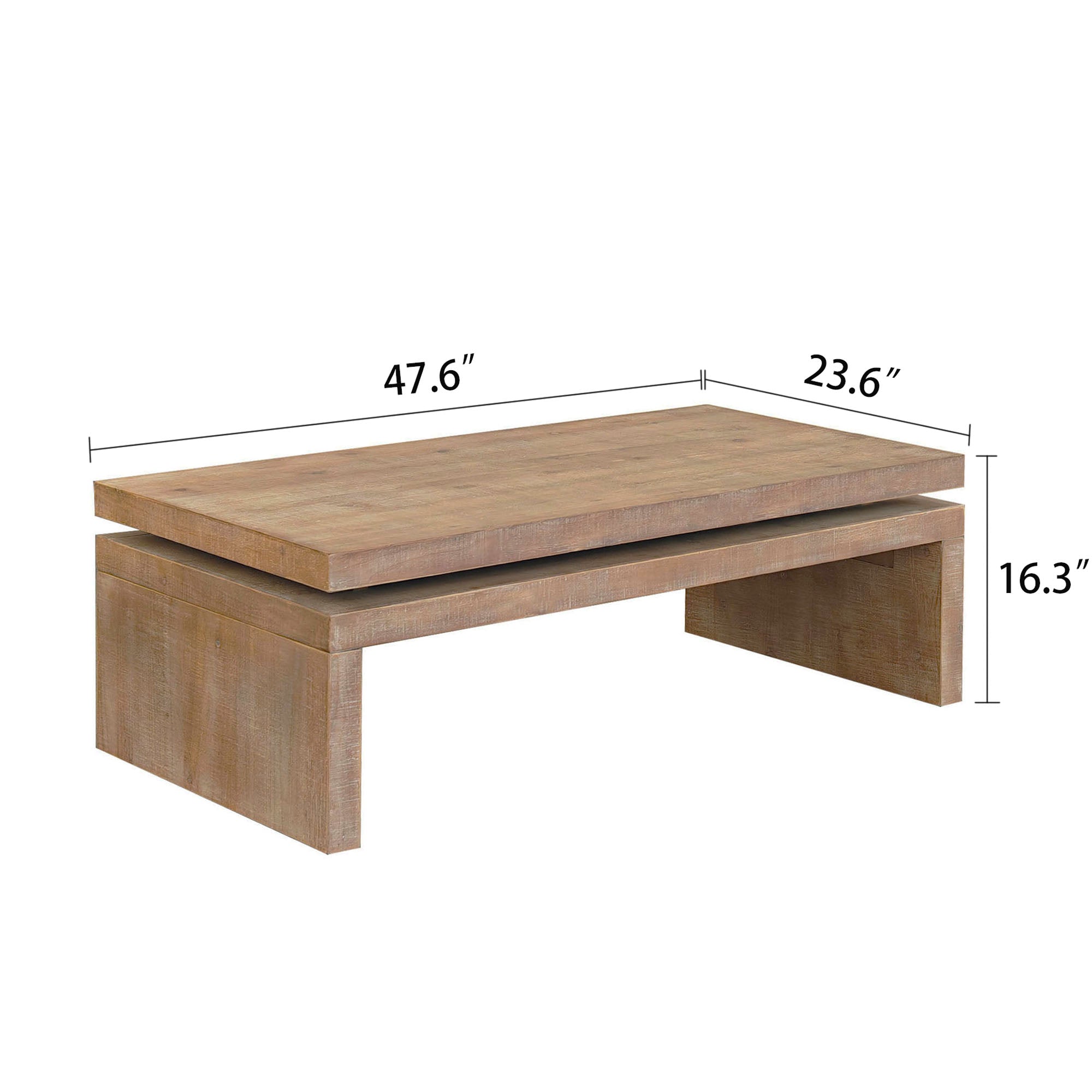 Modern Rustic Wood Coffee Table