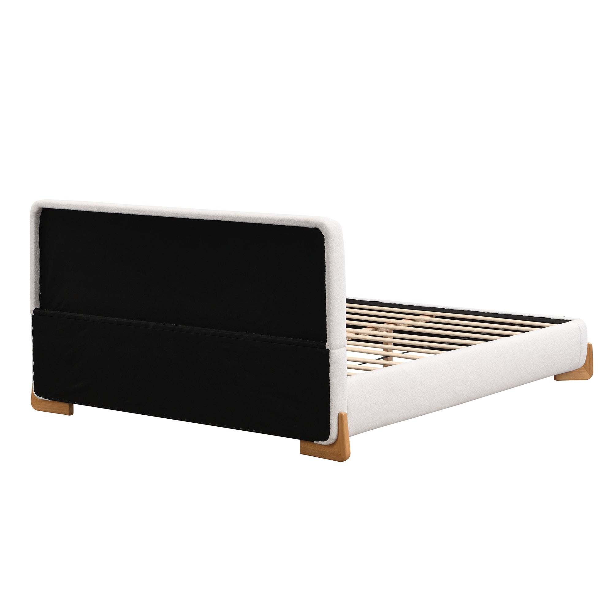 Elegant Boucle Upholstered Bed