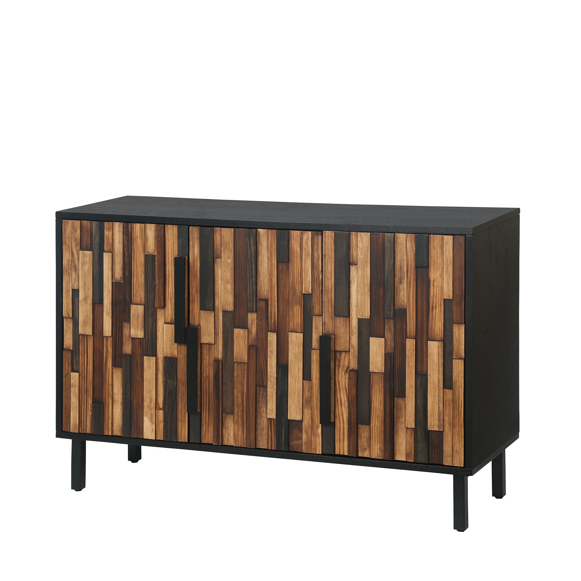Farmhouse Rustic Sideboard With Straight Wood Pattern