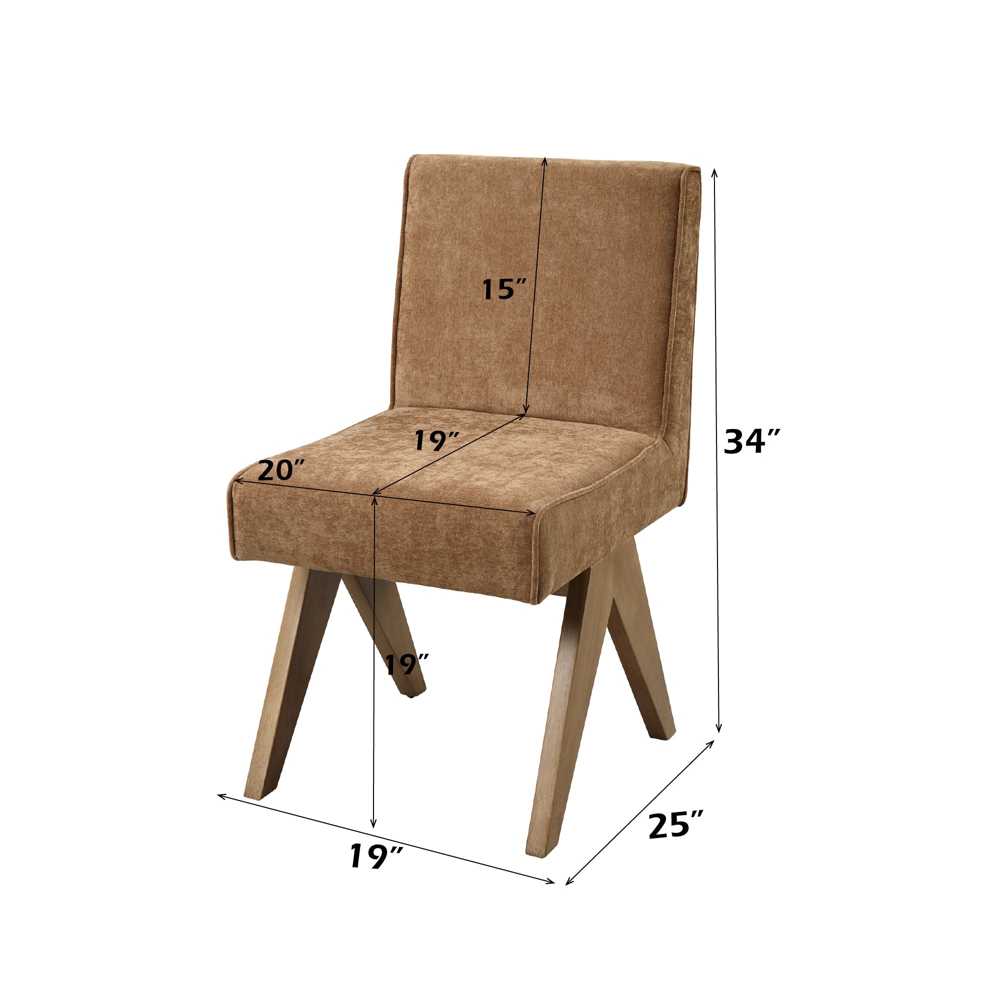 Zoey Chocolate Chenille Seating for Dining
