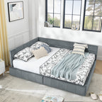 Queen Size Storage Upholstered Tufted Bed Frame