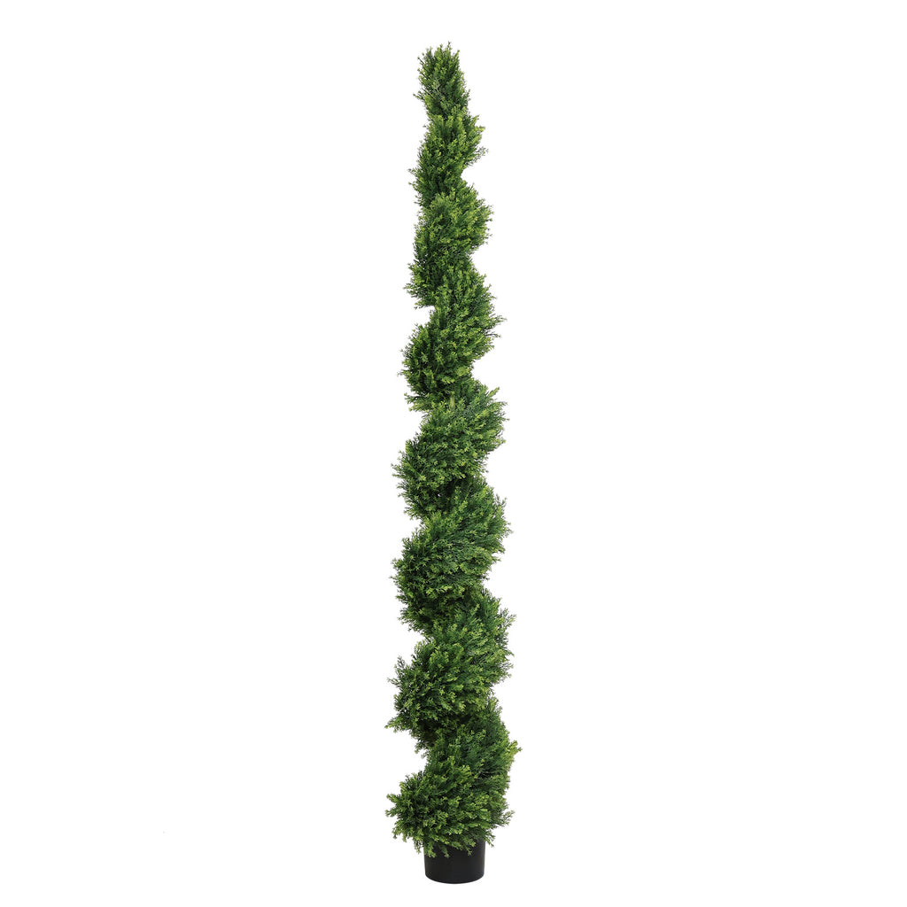 7FT Tall Artificial Two-Tone Cypress Pine Tree – Realistic Lifelike Faux Greenery with