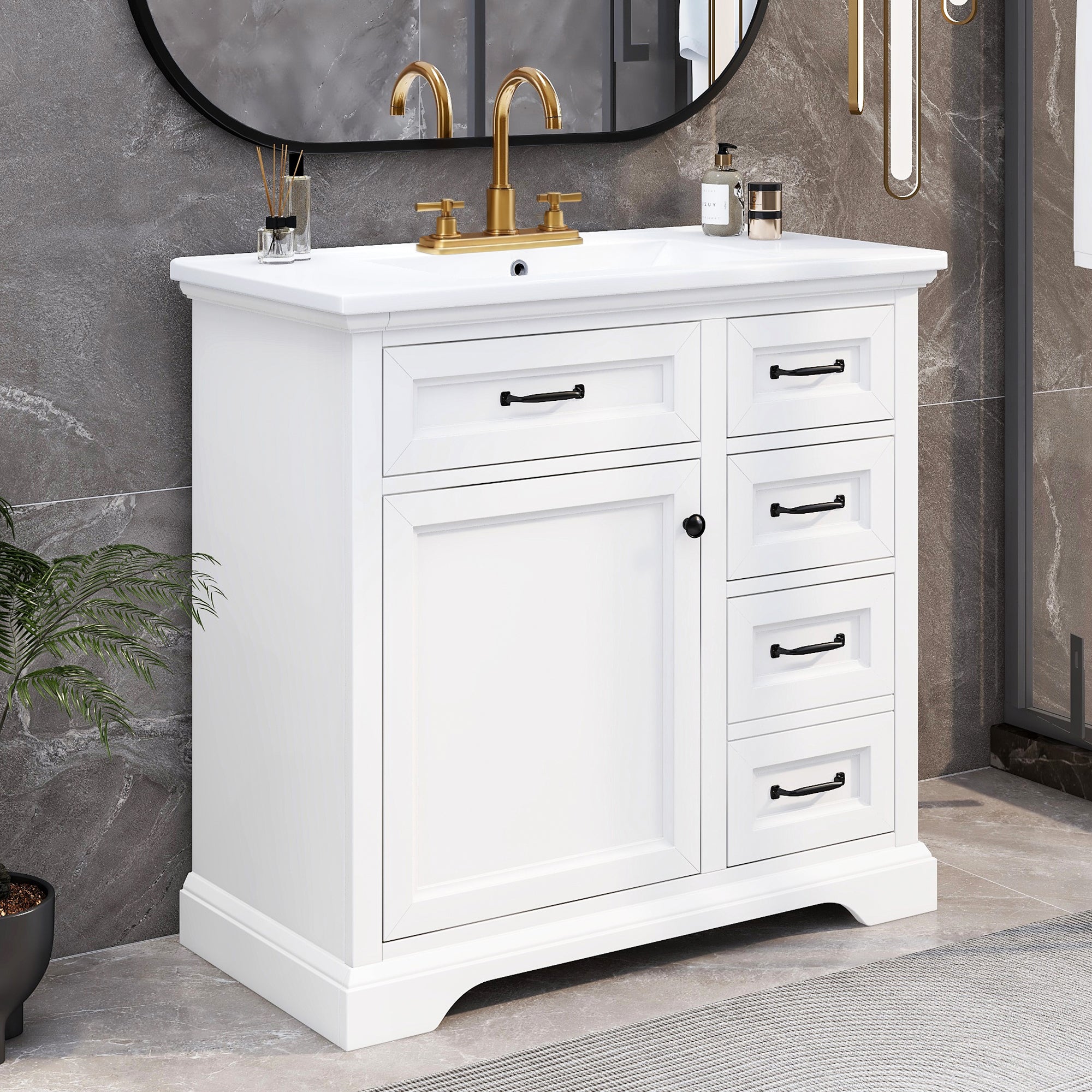 36" Bathroom Vanity with Sink