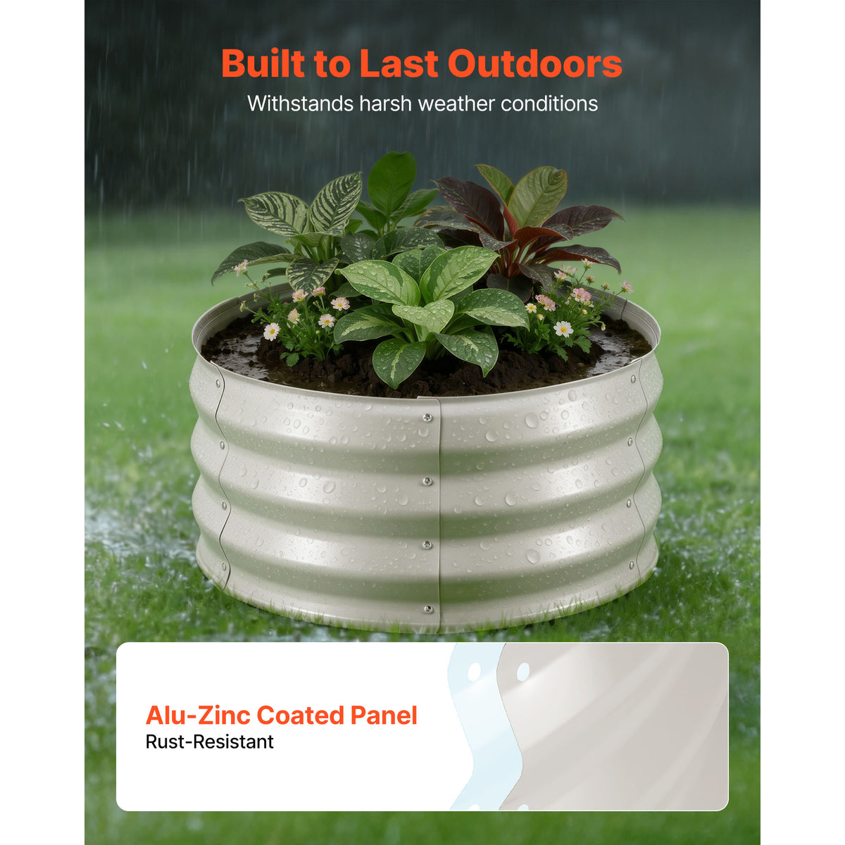 3 Pcs Galvanized Raised Garden Beds