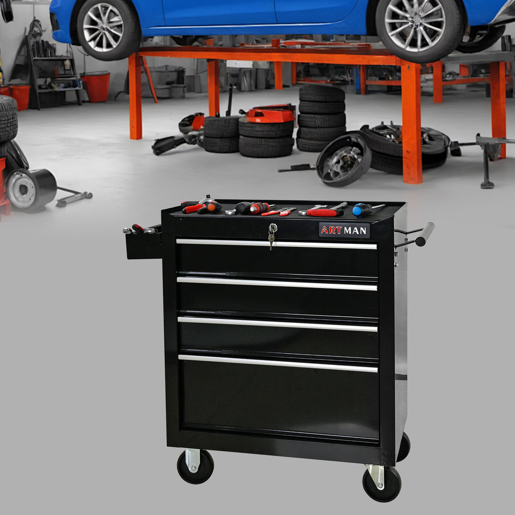 Rolling Tool Chest, 4 Drawer Tool Box with Wheels