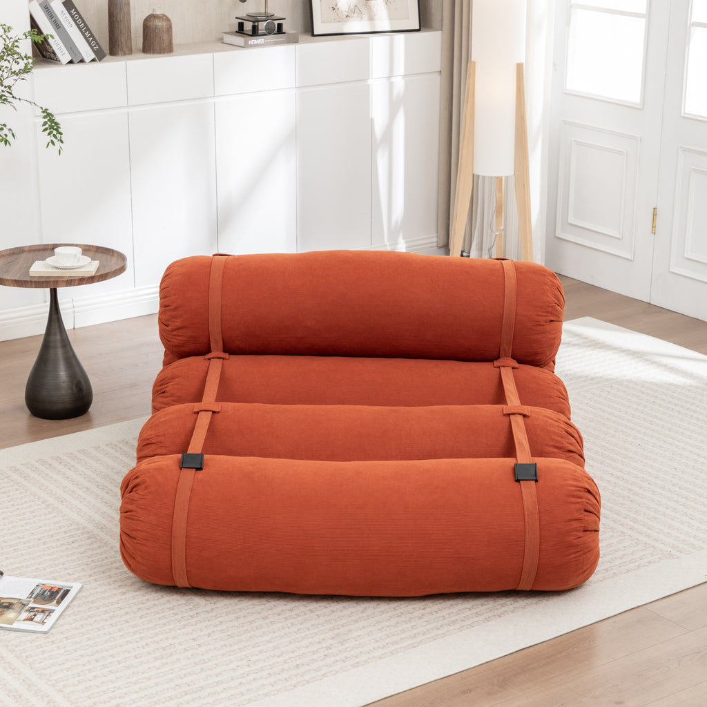 Adjustable Floor Sofa - Corduroy Lazy Sofa with Adjustable Straps