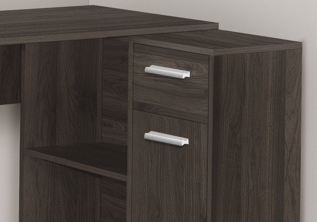 L-Shaped Computer Desk with Storage Drawers