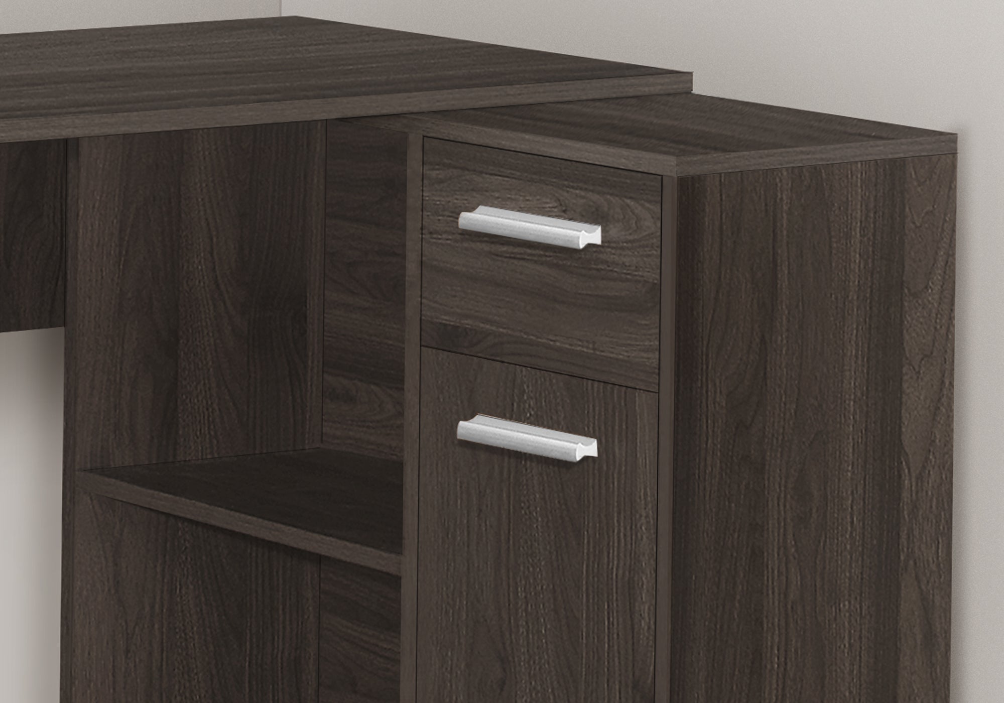 L-Shaped Computer Desk with Storage Drawers