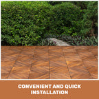 27 PCS Interlocking Acacia Wood Deck Tiles