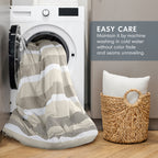 3-Piece King/Cal King Stripe Textured Print Comforter Set
