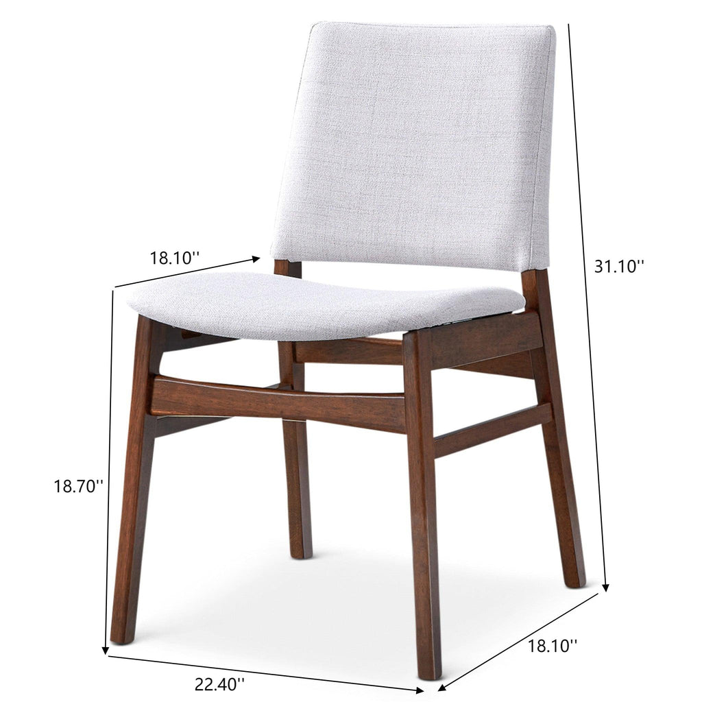 Gusto Mid-Century Modern Fabric Dining Chair (Set of 2)