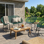 Nusa Outdoor Patio Wicker 3-Pcs Chat Set