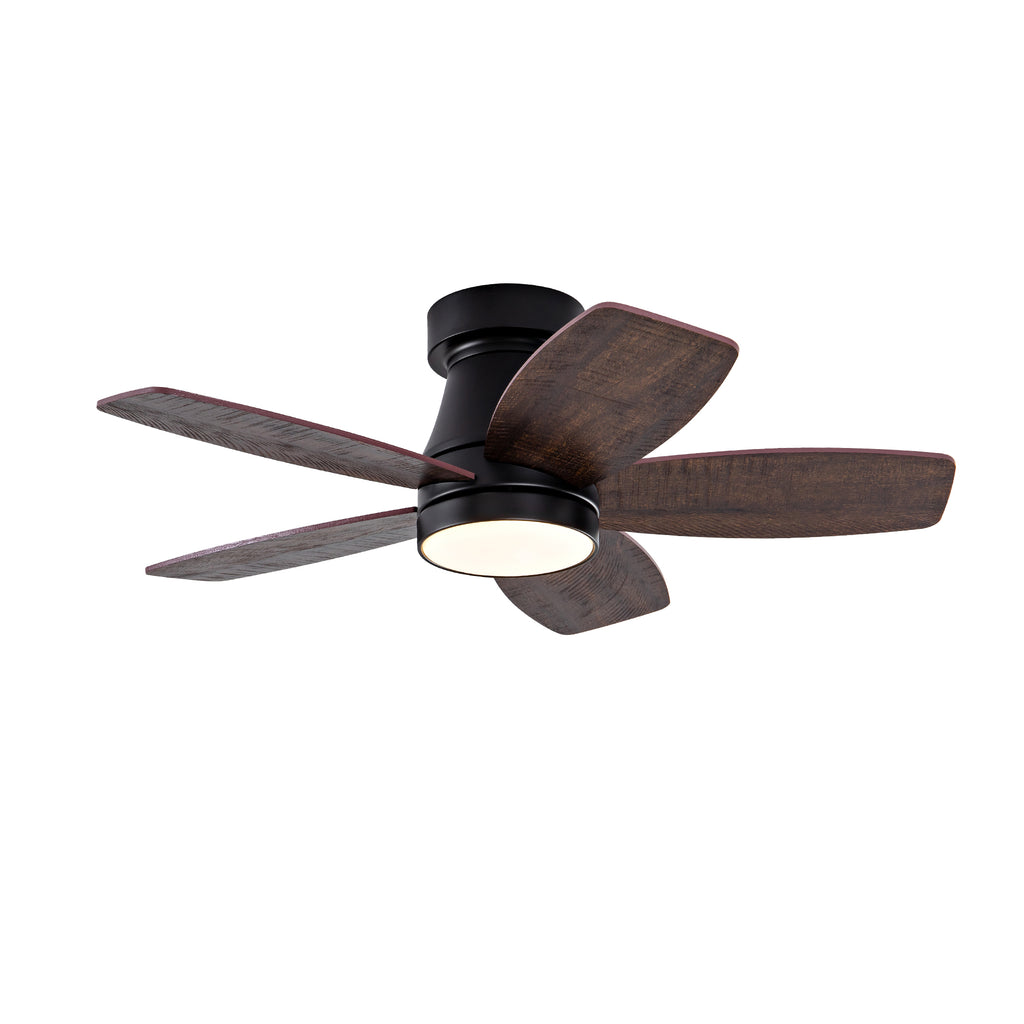 32 Inch Low Profile Ceiling Fan with Lights and Remote