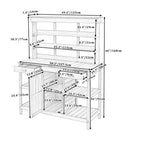 TOPMAX 66'' Large Outdoor Farmhouse Wooden Potting Bench