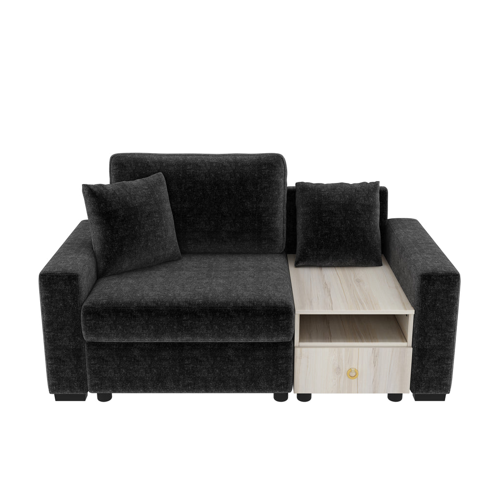 Modern Sofa Couch with Storage Armrest