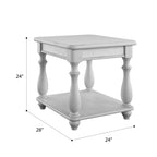 Gray Square End Table