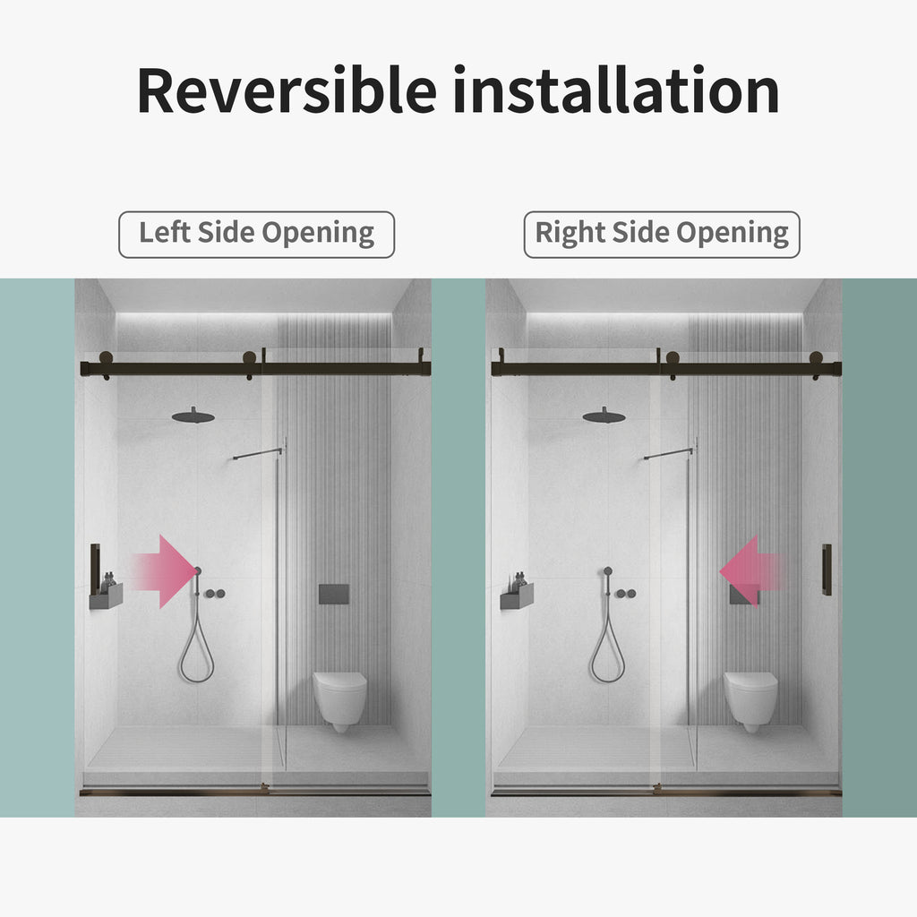 Frameless Single Sliding Soft-Close Shower Doors