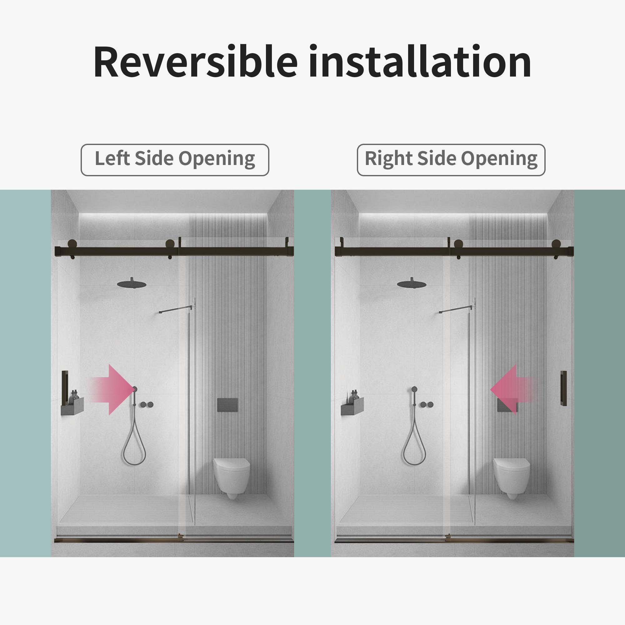 Frameless Single Sliding Soft-Close Shower Doors