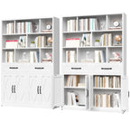 71" H Metal Bookcase with 2 Doors & 2 Drawers