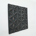 Black Square Shape Handcrafted MDF Wall Decor – 16"x16" Elegant Home Accent