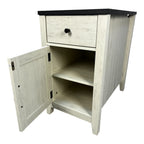 Farmhouse End Table with Charging Station