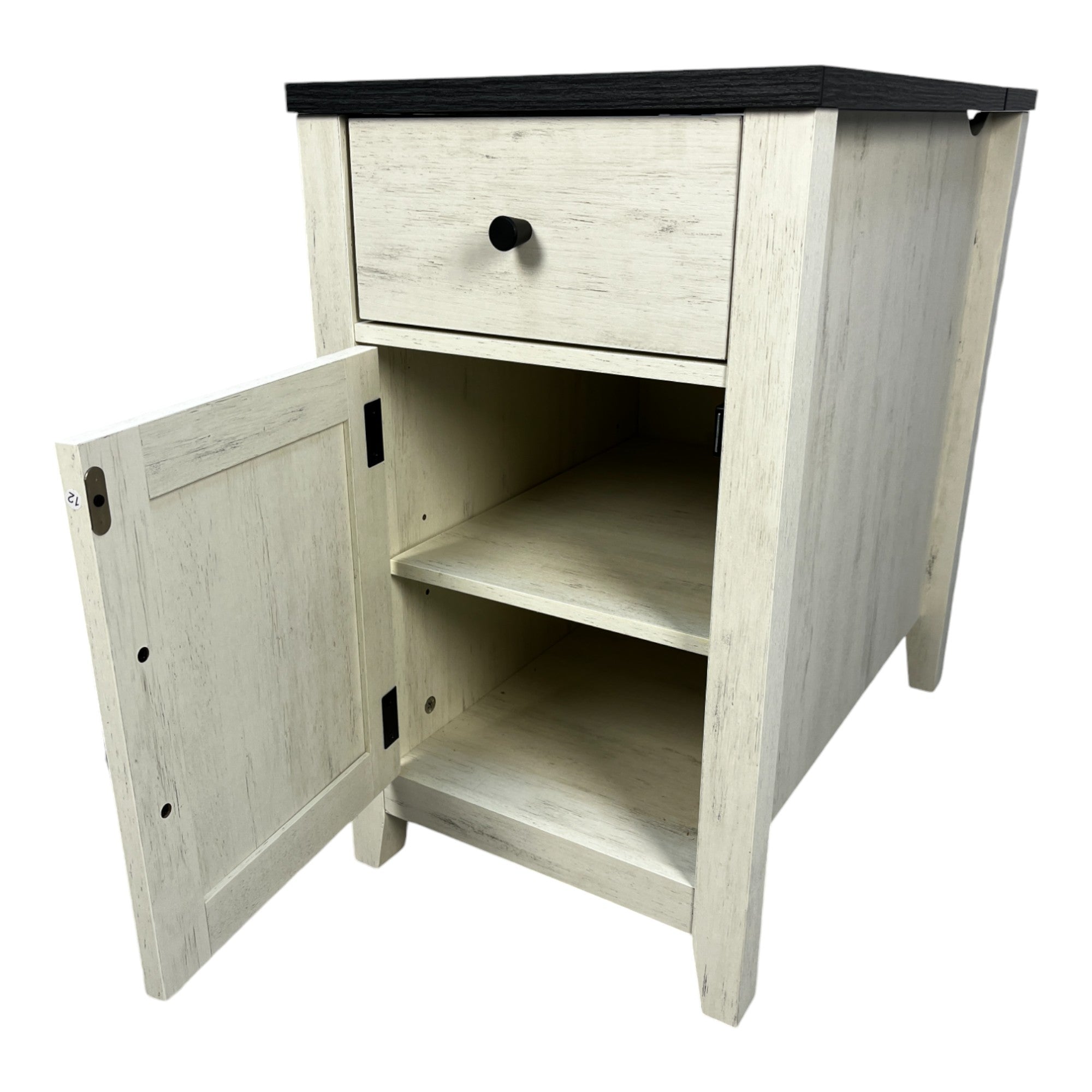 Farmhouse End Table with Charging Station