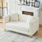 58" Chesterfield Velvet Sofa - Elegant 2 Seater Couch