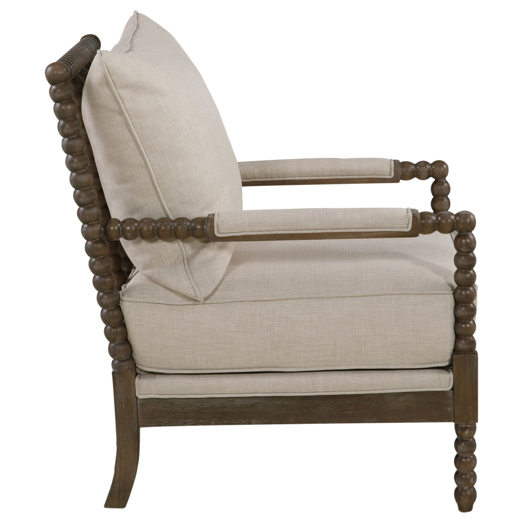 Beige Accent Armchair