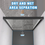 Aluminum Frame Double Sliding Shower Door 44-48"x72"