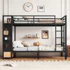 Twin XL Over Twin XL Size Metal Bunk Bed for Teens