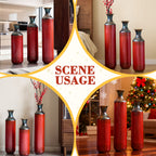 Artisanal Fire-Finished Metal Vases, Set of 3