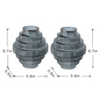 Multi-Tiered Geometric Vase with Smoked Finish