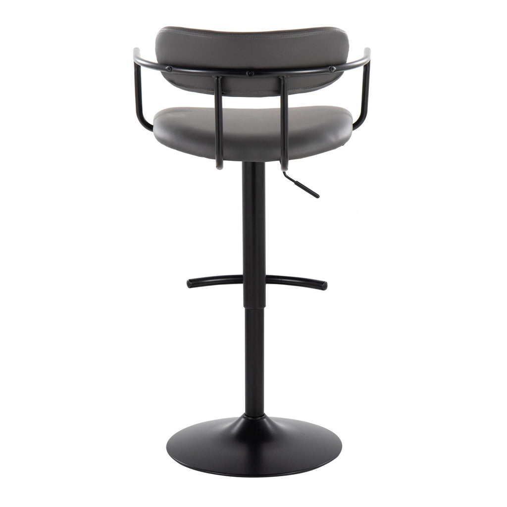 Contemporary Adjustable Height Barstool with Swivel