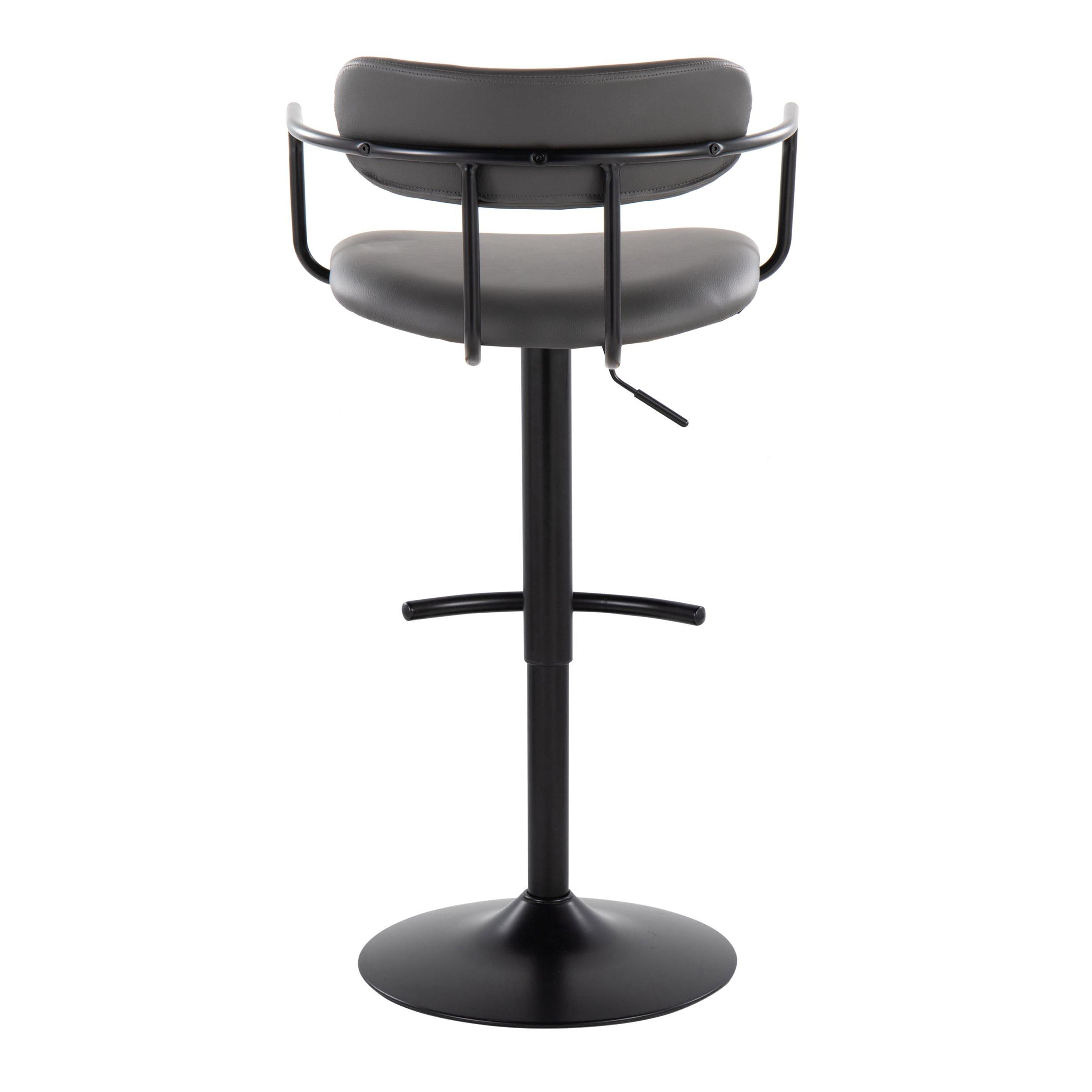 Contemporary Adjustable Height Barstool with Swivel
