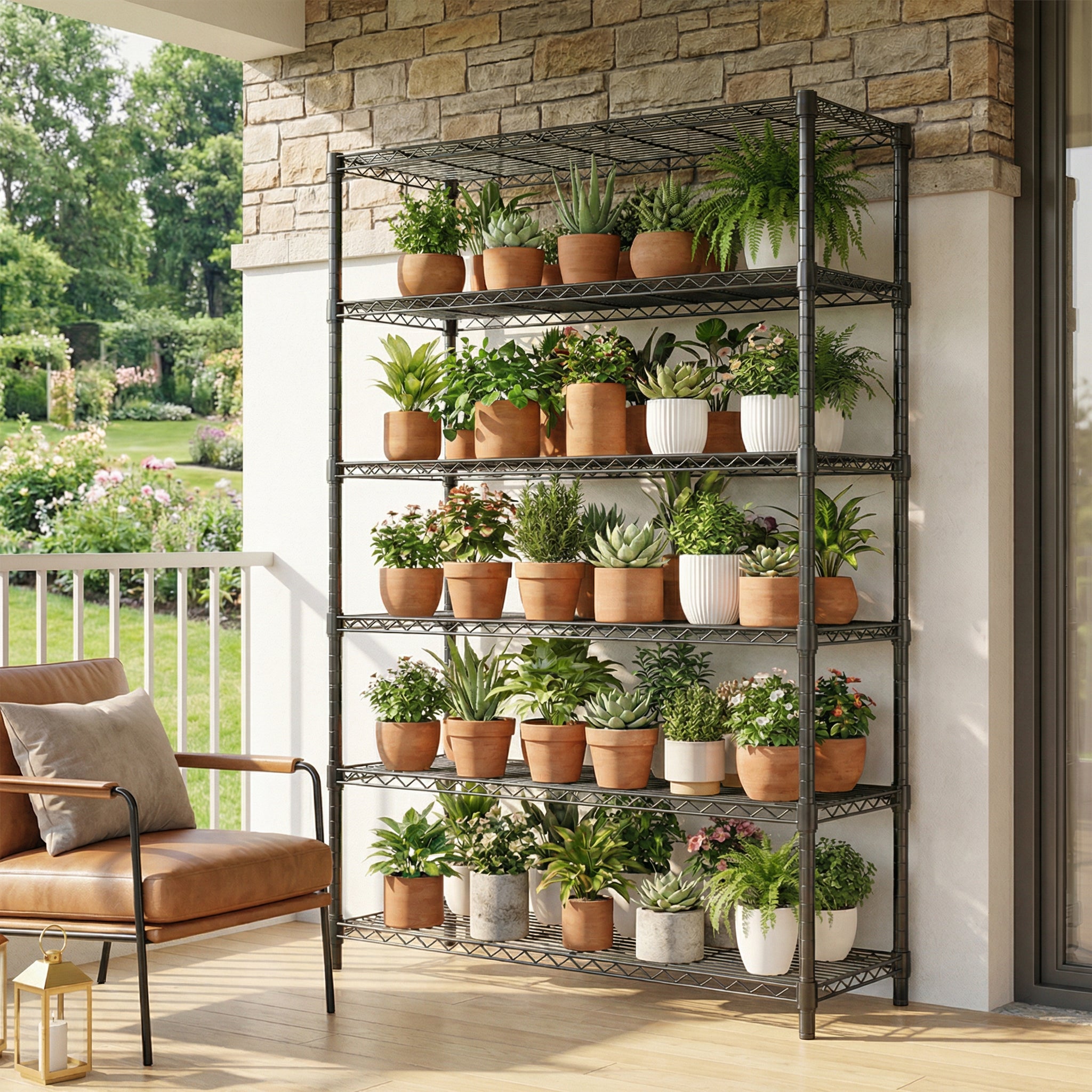 6 Tiers Storage Shelves - Heavy Duty Metal Shelving Unit