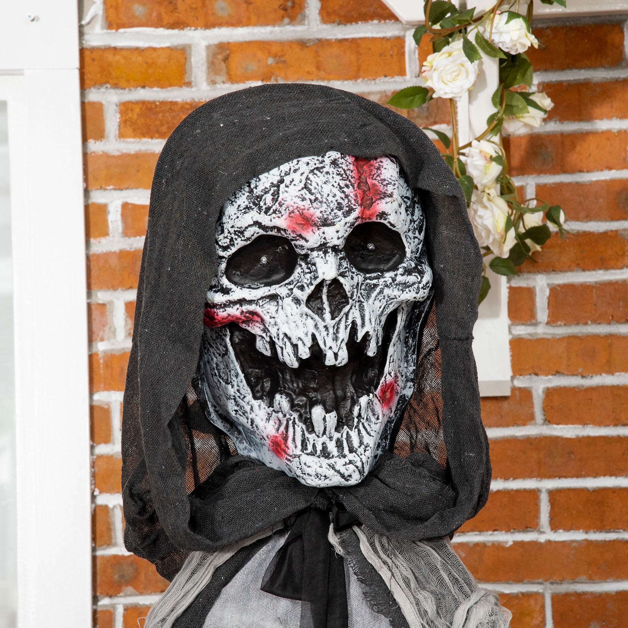 Outsunny 74" Life Size Outdoor Halloween Skeleton Witch Decoration