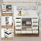 48" Modern Solid Wood Bathroom Vanity with Sink