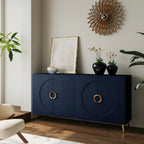 Modern Lacquered 4 Door Wooden Cabinet Sideboard