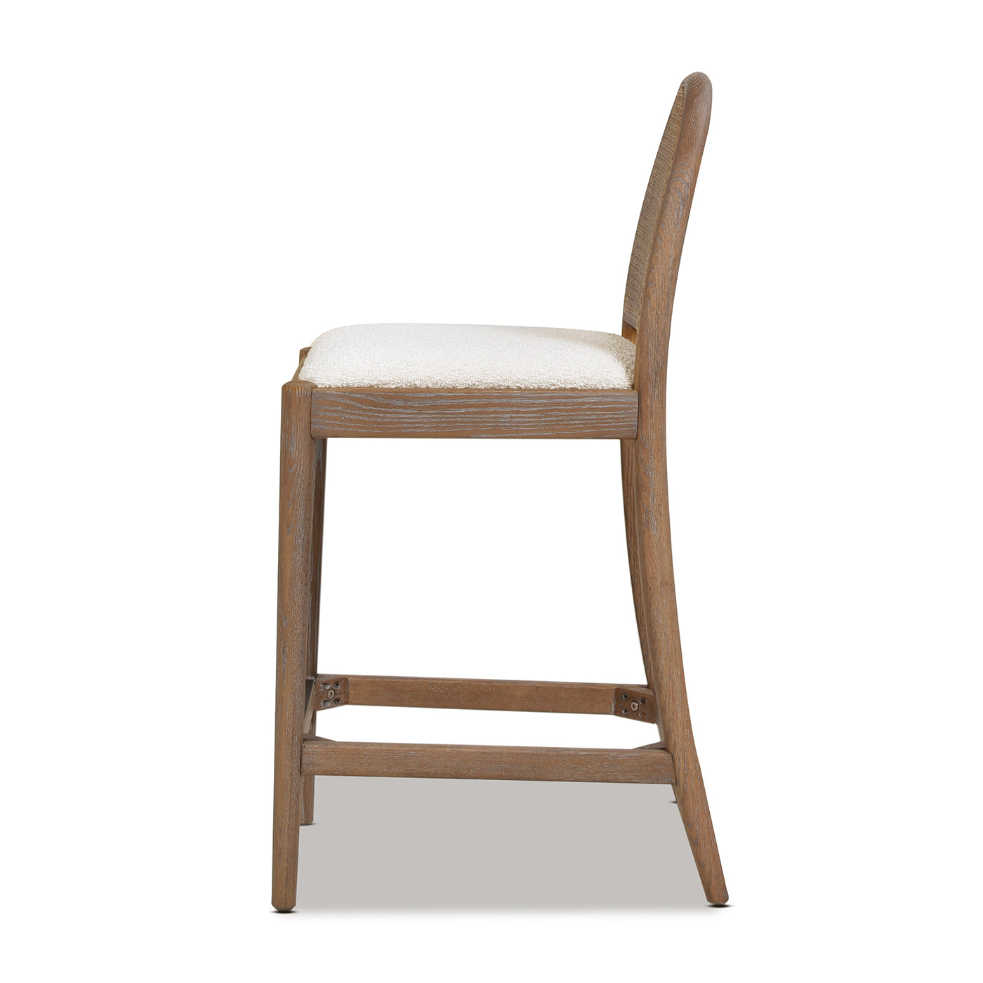 Panama 26.5" Curved Back Cane Rattan Counter Stool, Set of 2