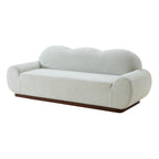 88in. Round Arm Cloud Curved 3 Seater Modern Upholstered Boucle Sofa