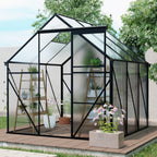 6X6FT Black Polycarbonate Greenhouse