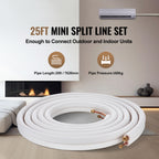 VEVOR 25FT Mini Split Line Set, 1/4" & 3/8" O.D