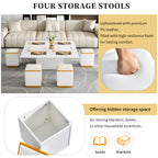 Vibe Haus Lift-Top Coffee Table with Storage Stools