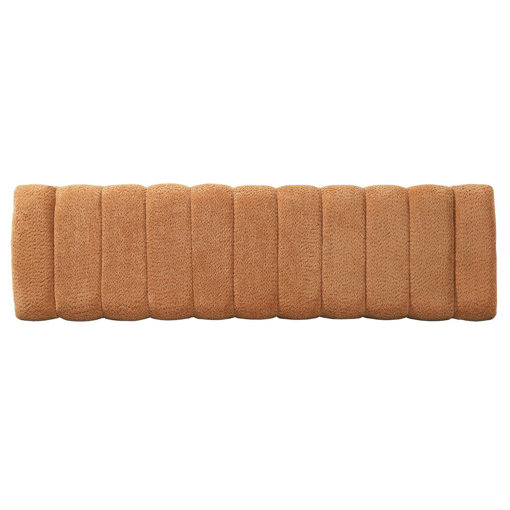 63-Inch Modern Minimalist Multi-Functional Boucle Bench - Orange