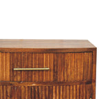 Solid Wood Milan Fluted Bedside Cabinet