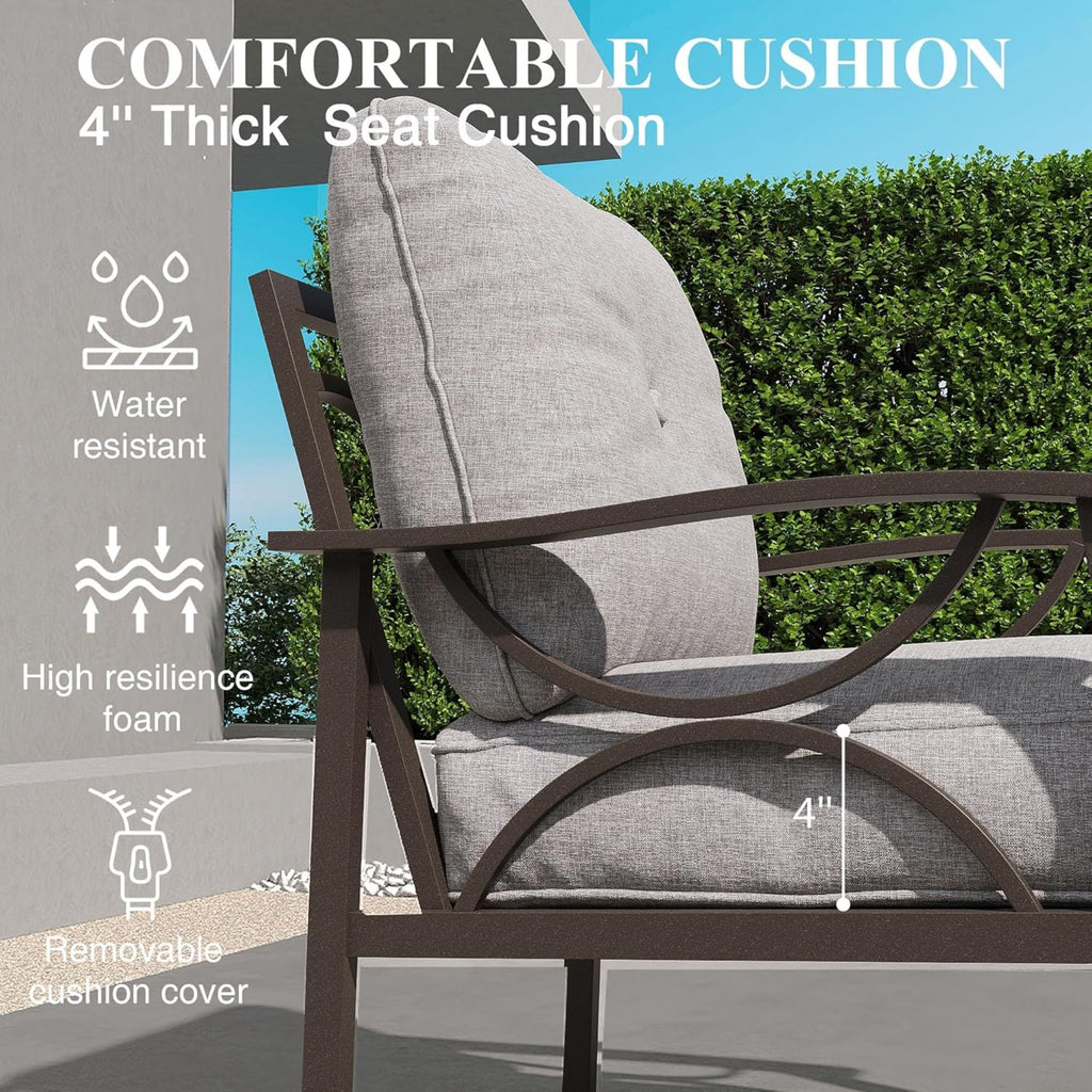 48" All-Weather Metal Loveseat