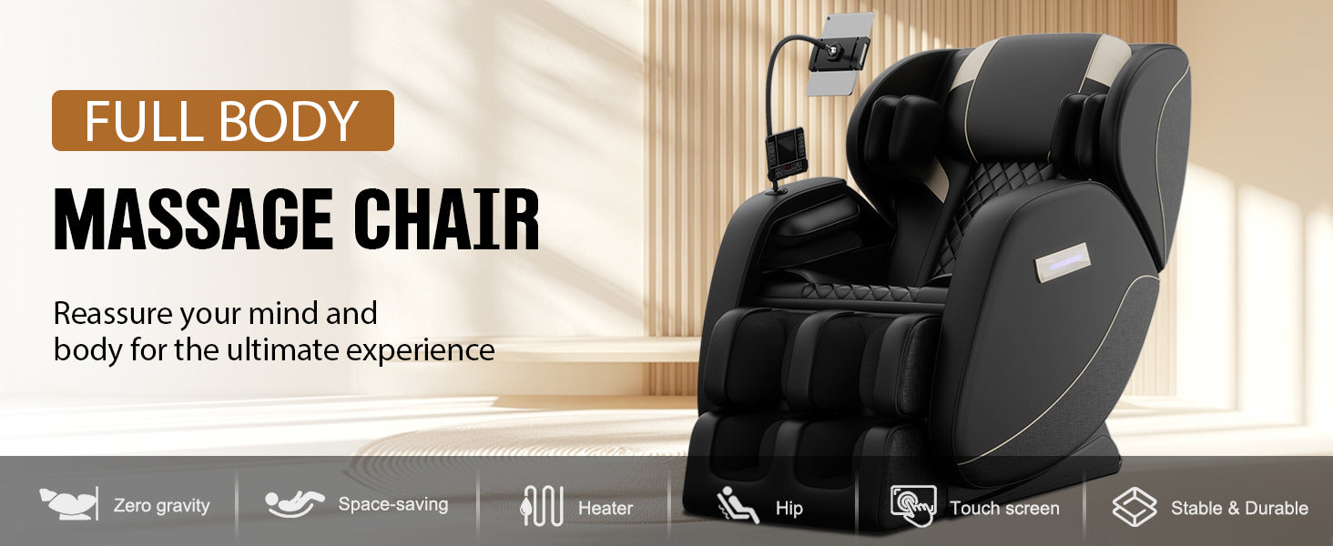 Massage Chair Recliner with Zero Gravity and Full Body Air Pressure