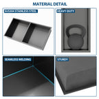 Stainless Steel Shower Niche Double Shelf - Gunmetal Finish