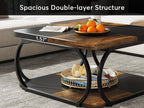39” Square Coffee Table with Storage Shelf