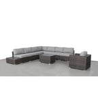 7-Person Wicker Patio Seating Group with Cushions – Fully Assembled